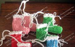 Patins multicolores tricotés Modèles de tricot pour vêtements pour jouets