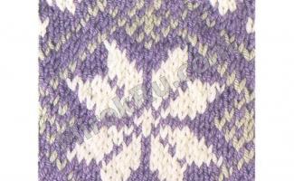 Exemples de modèles pour tricoter le motif « flocon de neige » Flocons de neige tricotés avec des aiguilles à tricoter sur le point avant