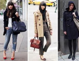 Klasični duffle kaput - što nositi, kako odabrati Ženski dugi duffle kaput s onim što nositi
